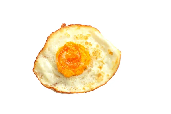 Τηγανητό Αυγό Απομονωμένο Λευκό Φόντο Έννοια Πρωινό — Φωτογραφία Αρχείου