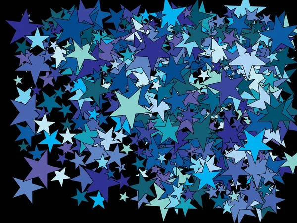 Estrellas azules abstractas para vacaciones . — Vector de stock