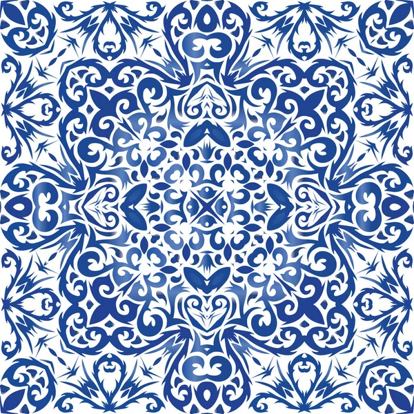 Portugais ornemental azulejo céramique . — Image vectorielle