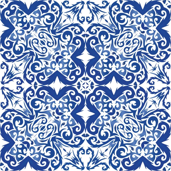 Tradycyjny ornat portugalski azulejo. — Wektor stockowy