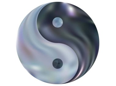 Yin yang şeklinde bulanık arkaplan.