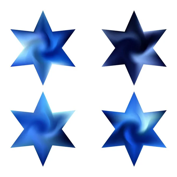 Sammlung von hexagrammfarbigen Hintergründen. — Stockvektor