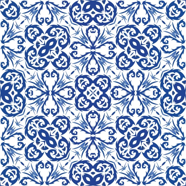 Traditionnel orné portugais azulejo . — Image vectorielle