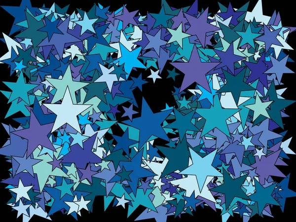 Coloridas estrellas de confeti cayendo . — Vector de stock