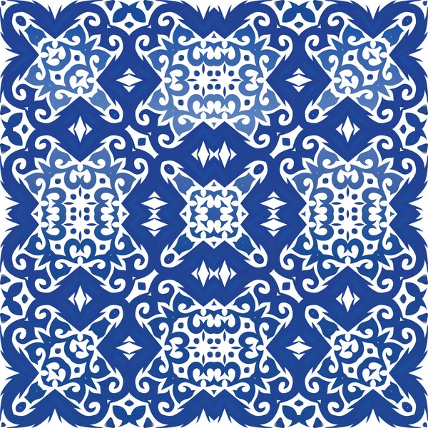 Traditionnel orné portugais azulejo . — Image vectorielle