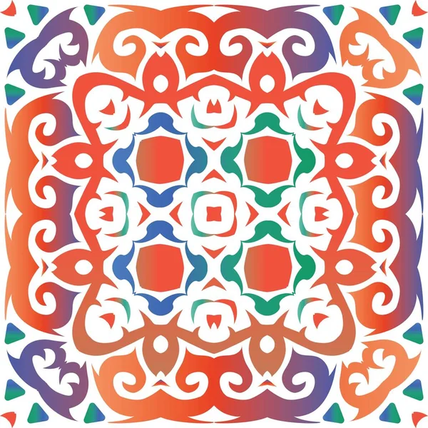 Azulejos decorativos de cerámica de color talavera . — Vector de stock