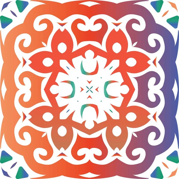 Cerâmica decorativa étnica e azulejos coloridos. EPS10 . — Vetor de Stock