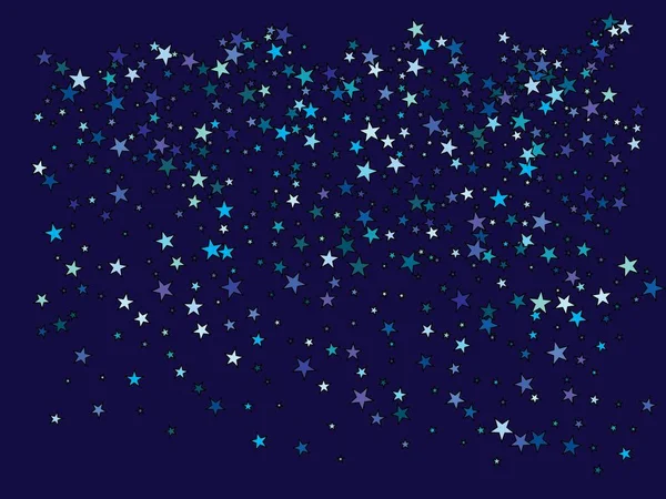 Fallande blå stjärnor. — Stock vektor