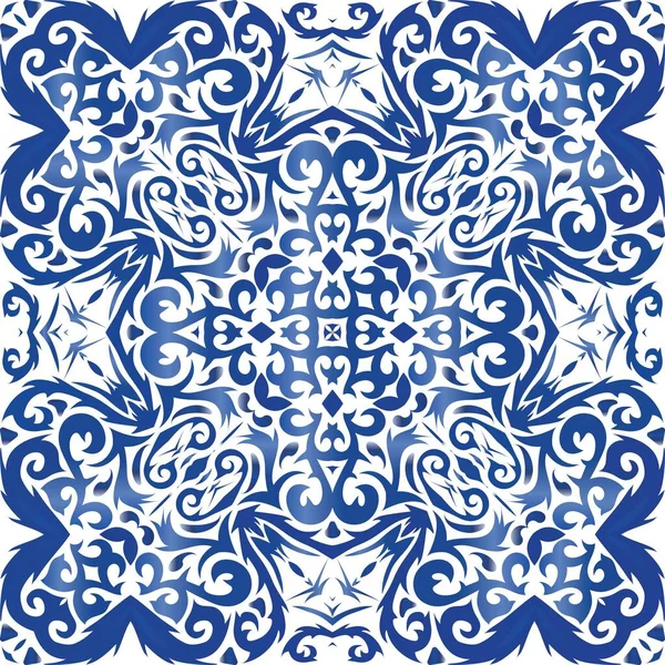 Azulejo ornamental portugal azulejos decoração . — Vetor de Stock