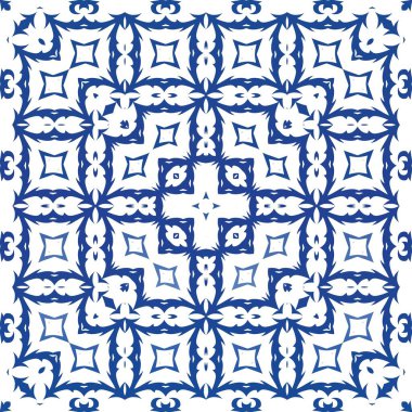 Geleneksel süslü Portekiz azulejosu.