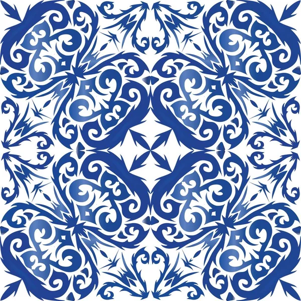 Ornement azulejo carreaux portugais décor . — Image vectorielle