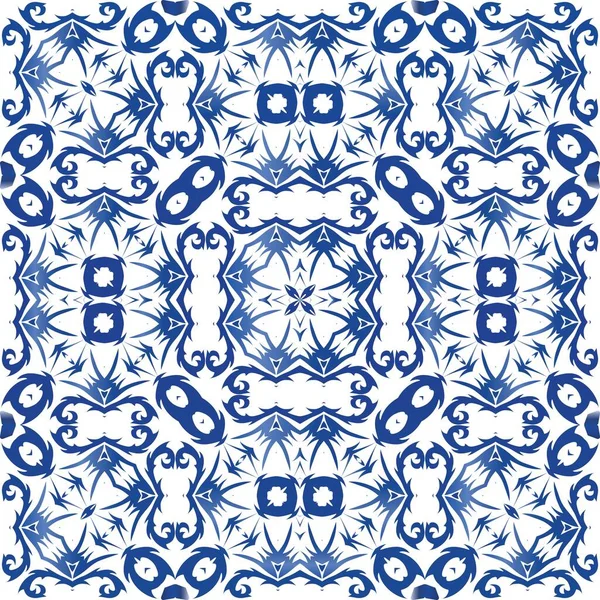 Декоративные цвета керамической плитки azulejo . — стоковый вектор
