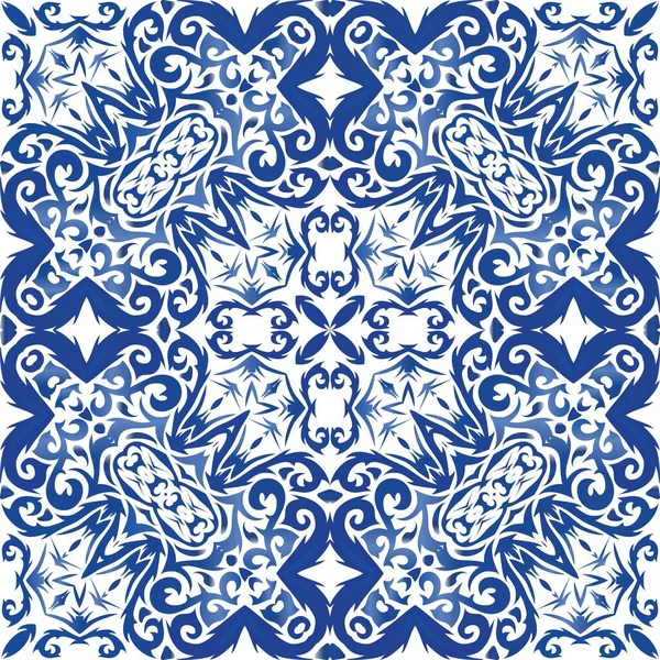 Tradiční ozdobné portugalské azulejo. — Stockový vektor