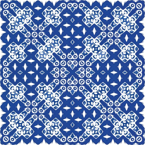 Azulejo ornamental portugal azulejos decoração . — Vetor de Stock