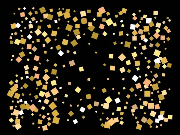 Abstraktní zlaté čtverce pro svátky. — Stockový vektor