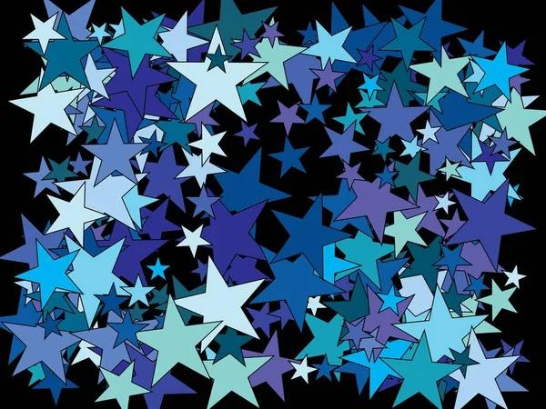Estrelas azuis em queda . — Vetor de Stock