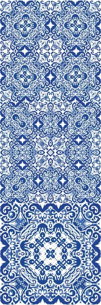 Декоративные цвета керамической плитки azulejo . — стоковый вектор