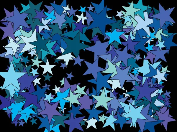 Estrellas azules abstractas para vacaciones . — Vector de stock