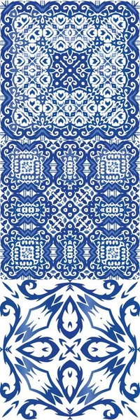 Decoratieve kleur keramische azulejo tegels. — Stockvector