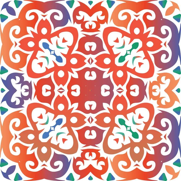 Carreaux de céramique ethnique en talavera mexicain . — Image vectorielle