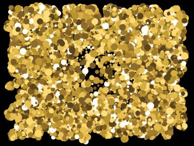 Siyah arka planda kaotik çevrelerde.