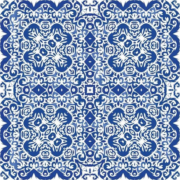 Decoratieve kleur keramische azulejo tegels. — Stockvector