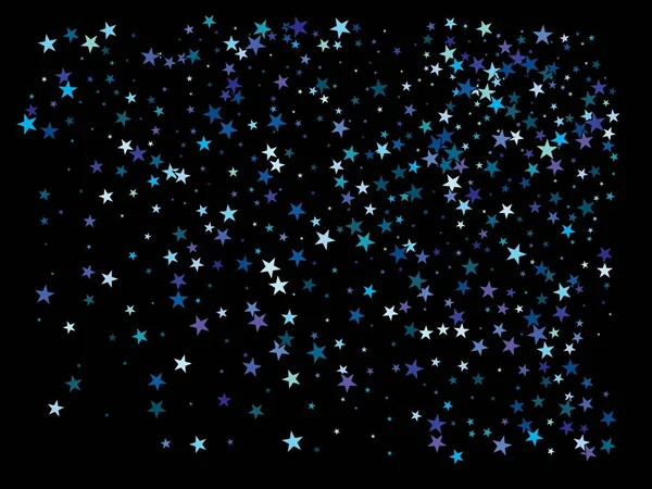 Fallande blå stjärnor. — Stock vektor