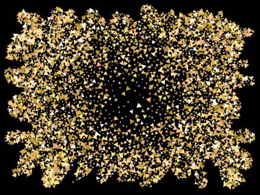 Siyah arka planda kaotik üçgenler.