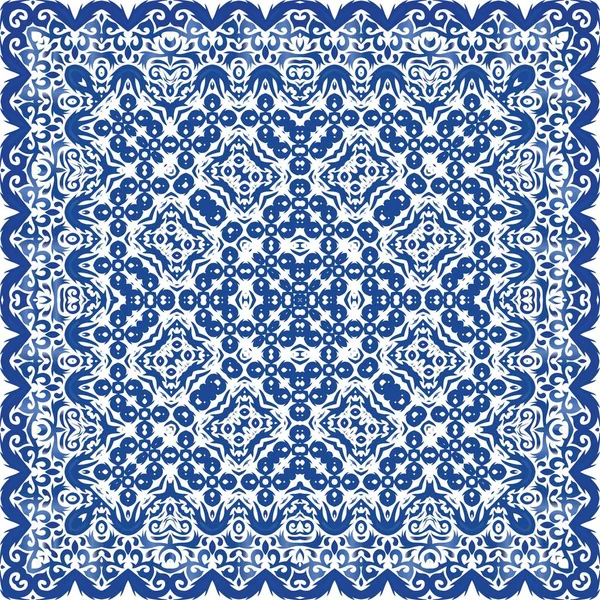 葡萄牙azulejo的少数民族瓷砖. — 图库矢量图片
