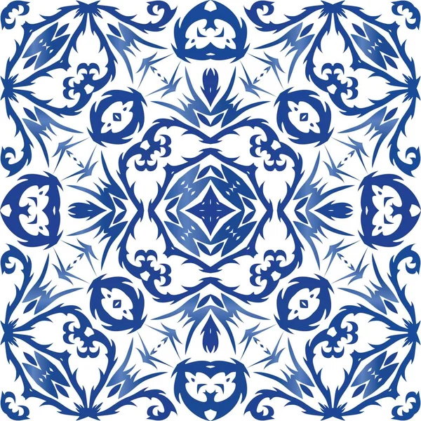 Portugisiska vintage azulejo kakel. — Stock vektor