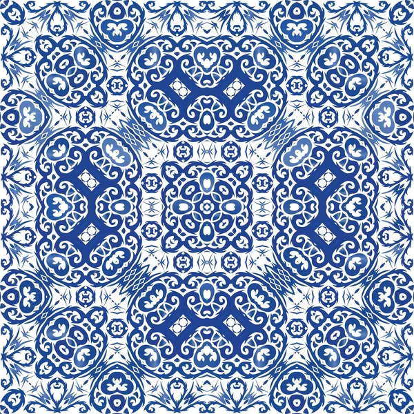 Cerámica azulejo portuguesa antigua . — Vector de stock