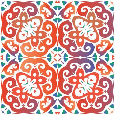 Süslü Talavera Meksika fayansları dekorasyonu.