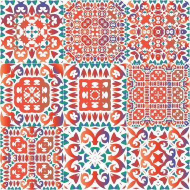 Süslü Talavera Meksika fayansları dekorasyonu.