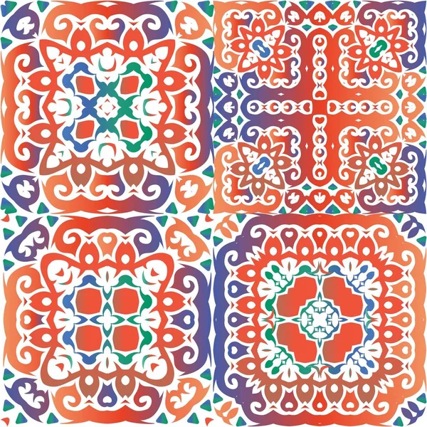 Talavera mexicana ornamentada tradicional . — Vector de stock