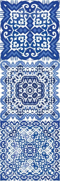 Dekorative Azulejo portugiesische Fliesen Dekor. — Stockvektor