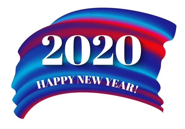 Feliz Año Nuevo 2020. Diseño de estilo de papel de vacaciones . — Vector de stock