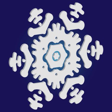 Mavi arkaplanda yalıtılmış düşen kar tanesi.