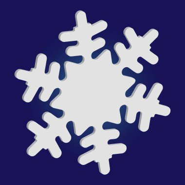 Mavi arka planda basit, güzel kar tanesi. 