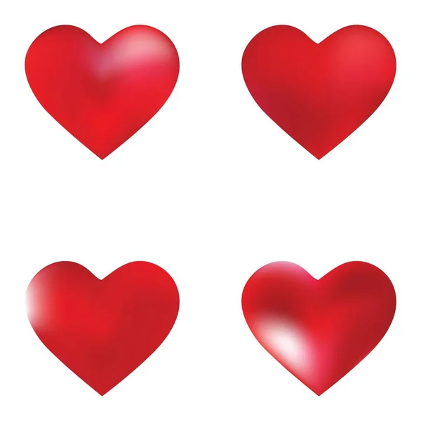 Набор красочных фоновых сердец . — стоковый вектор