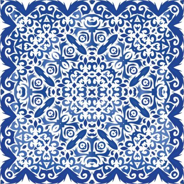 Antika Portekiz azulejo seramik.