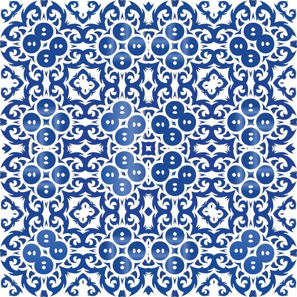 Keramikfliesen azulejo portugal. — Stockvektor