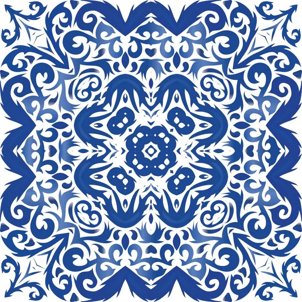 Antique azulejo płytki mozaiki. — Wektor stockowy