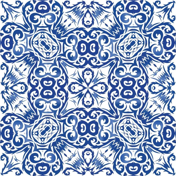 Azulejo ornamental portugal azulejos decoração . —  Vetores de Stock
