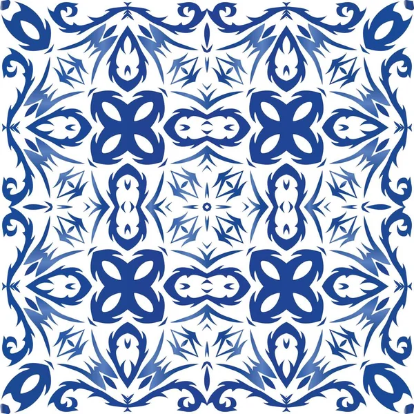 Antica ceramica azulejo portoghese . — Vettoriale Stock