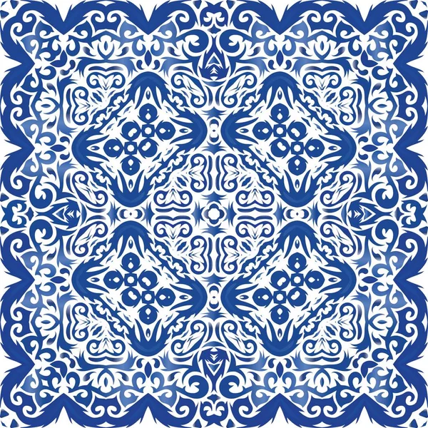 葡萄牙观赏性azulejo陶瓷. — 图库矢量图片