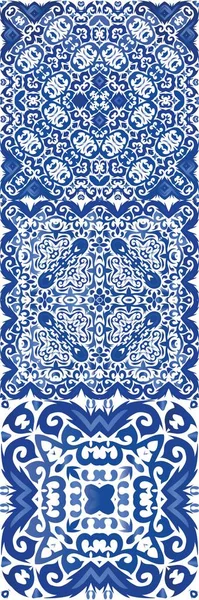Декоративные цвета керамической плитки azulejo . — стоковый вектор