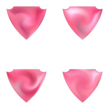 Kalkan şeklinde bulanık arkaplan koleksiyonu.