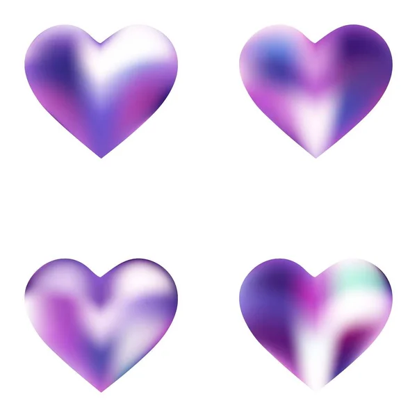 Набір барвистих фонових сердець . — стоковий вектор