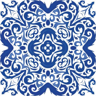 Portekizce azulejo 'da etnik seramik fayans.