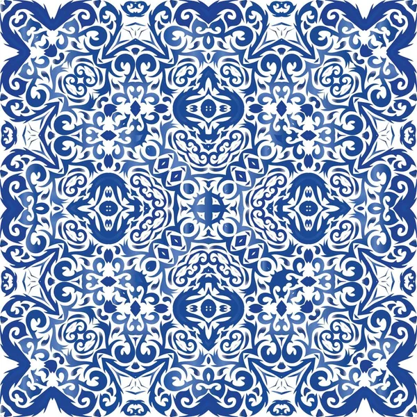 Azulejo ornamental portugal azulejos decoração . — Vetor de Stock